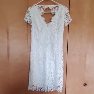 lace floral dress open back
